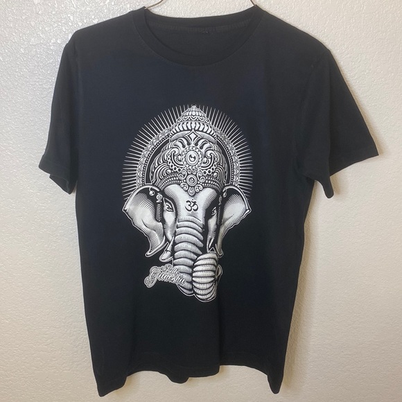 Large black elephant buddha shirt. - Picture 1 of 5